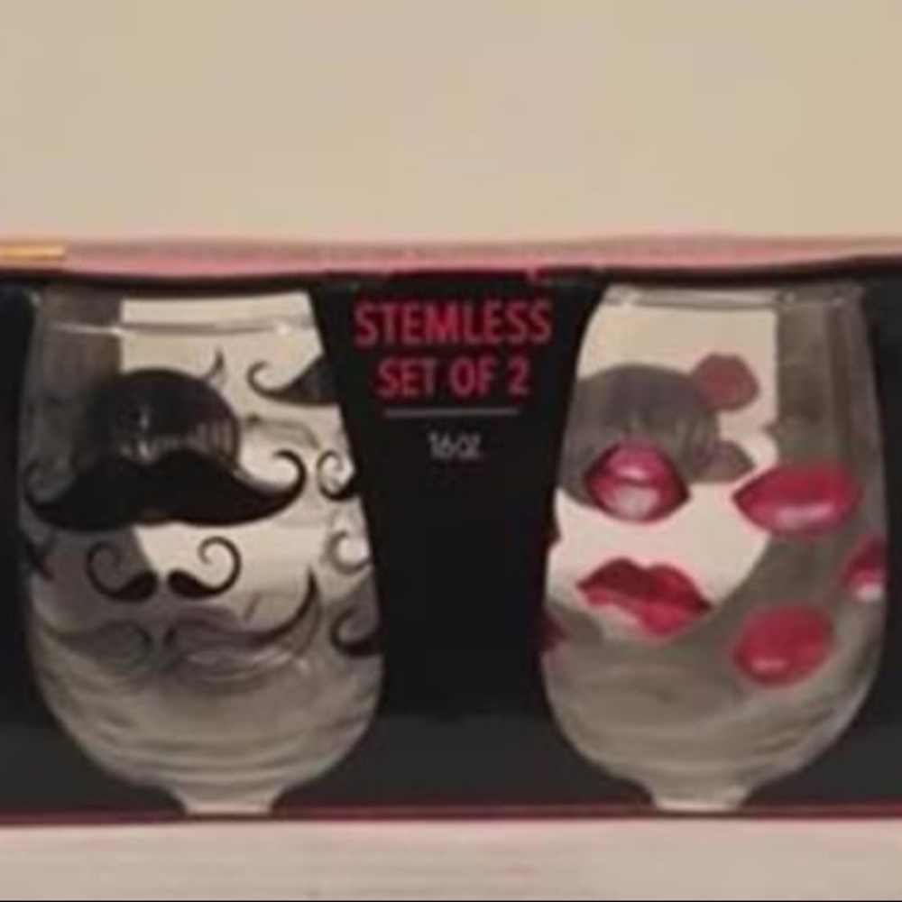 ⭐️LAST CHANCE⭐️ His & Hers Stemless Wine Glass Set